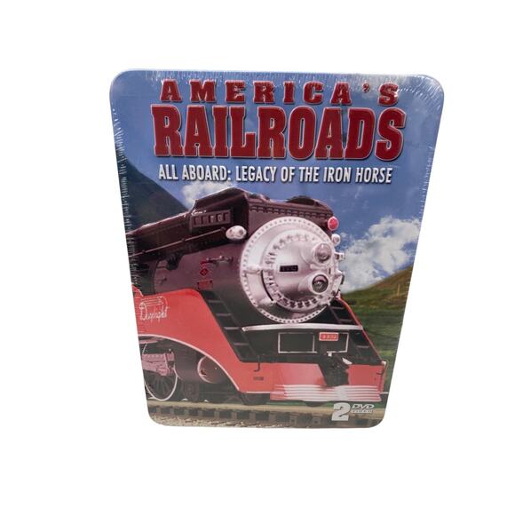 America's Railroads 2 DVD Embossed Tin- All Aboard: Legacy of the Iron Horse - Picture 3 of 4